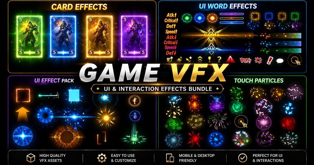 Game VFX - UI & Interaction Effects Bundle