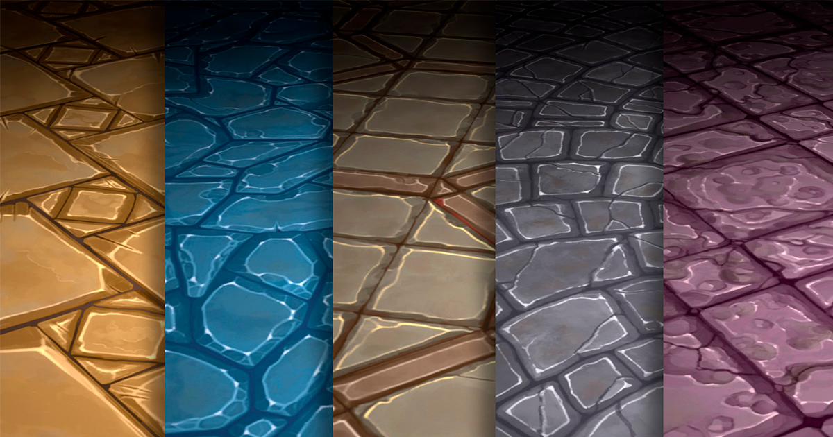 Texture Set Vol.04 Hand Painted Stone Tile | 2D Floors | Unity Asset Store