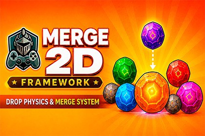 Merge 2D Framework – Drop Physics & Merge System