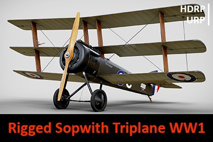 Aircraft Sopwith Triplane Rigged