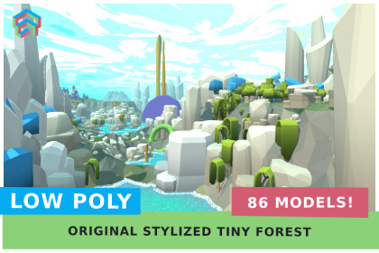 Low Poly Stylized Tiny Forest