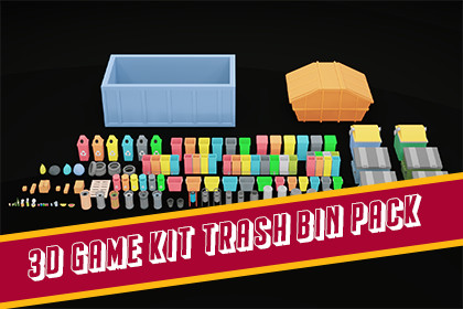 3D Game Kit-Trash Bin Pack