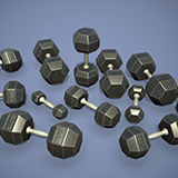 Dumbbell Set - Lowpoly Sport Pack