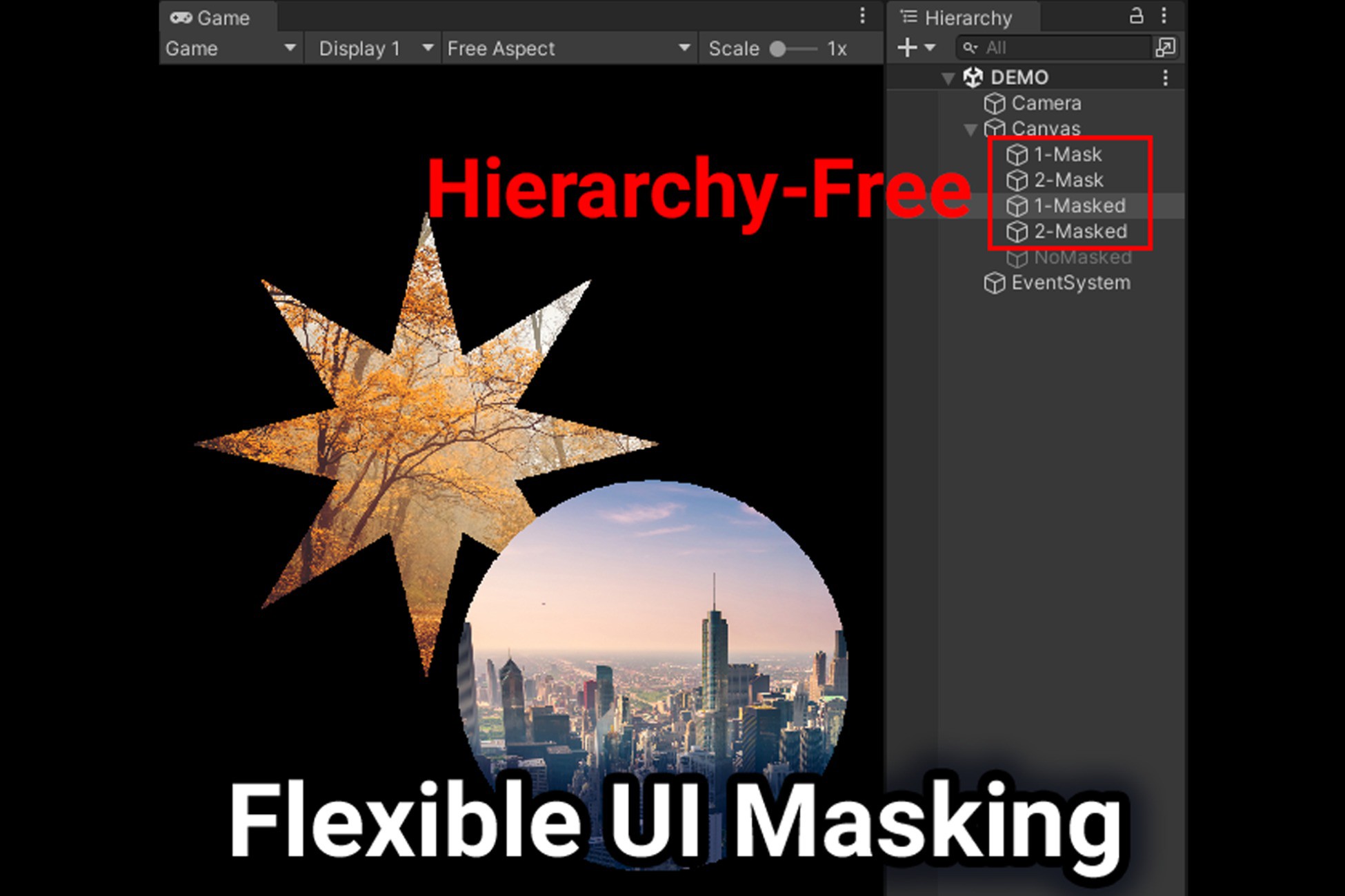 Gui Masking Flexible UI Masking (Hierarchy-Free, Mask by ID) | GUI Tools | Unity ...