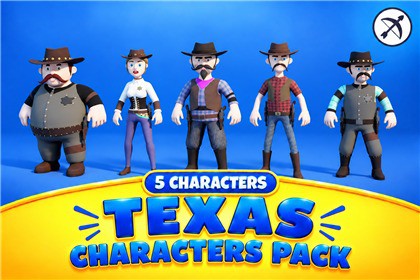 Texas Characters - Stylized Western Cast