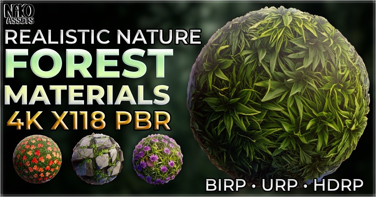 Forest 4K Materials x118 Textures of Realistic Nature | PBR HQ Terrain ...