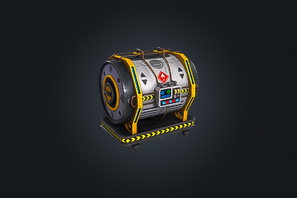 SCI-FI Fuel Tank V1 – FTR Storage | Game Ready PBR | Built-In & URP Compatible