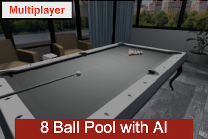 Billiard Multiplayer, AI, Fixed-Point 3D Physics (Calculable Mechanics v2)