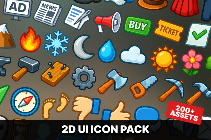 2D UI Icon Pack for RPG Strategy Casual and Mobile Games