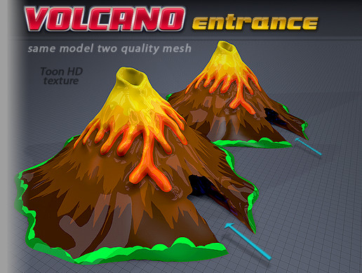 Toon Volcano Entrance | 3D Landscapes | Unity Asset Store