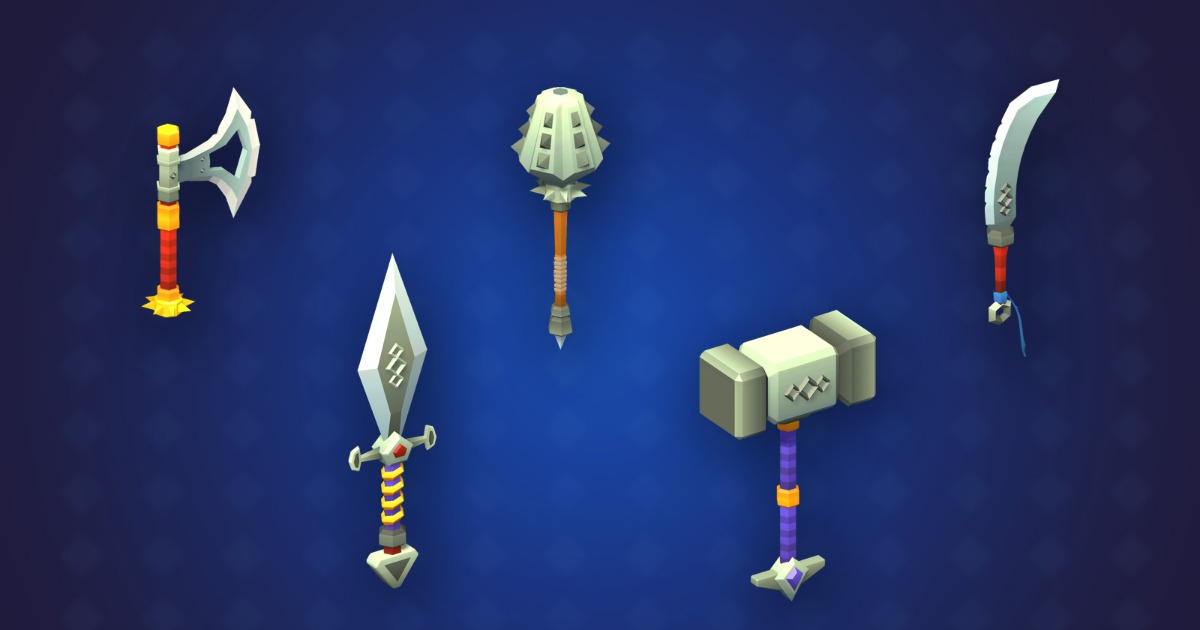 Low Poly Modular Medieval Weapons | 3D Weapons | Unity Asset Store