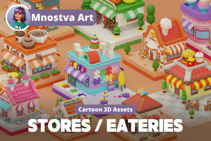 Cartoon Stores / Eateries Islands Exteriors