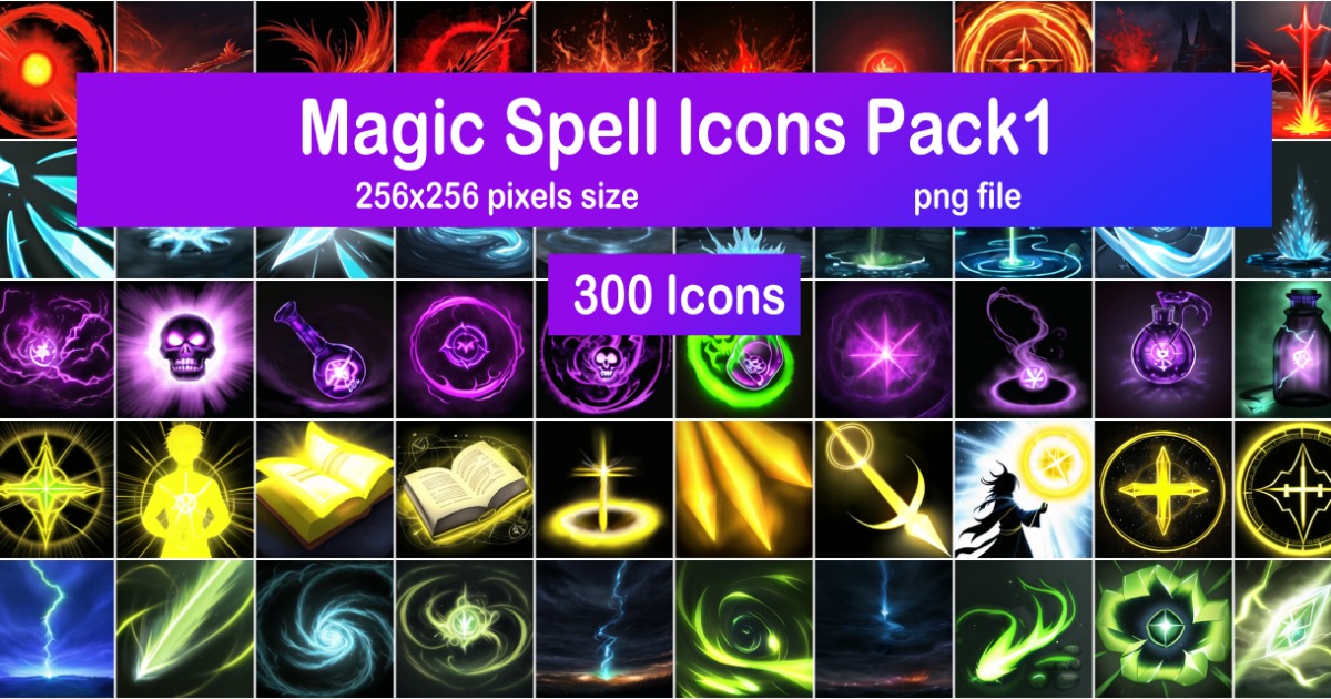 Magic Spell Icons Pack1 | 2D アイコン | Unity Asset Store