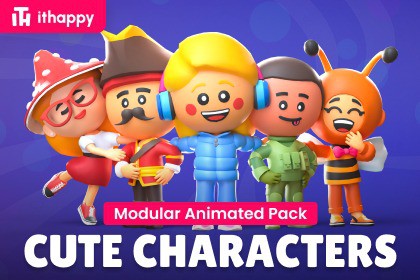 Cute Characters – Modular Animated Pack