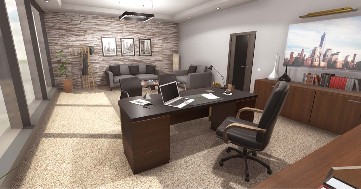 Manager Office Interior | 3D Interior | Unity Asset Store