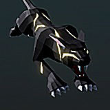Low Poly Style Wild Cat