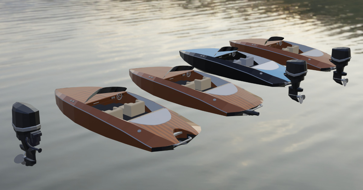 Low Poly Speed Boats | 3D Sea | Unity Asset Store