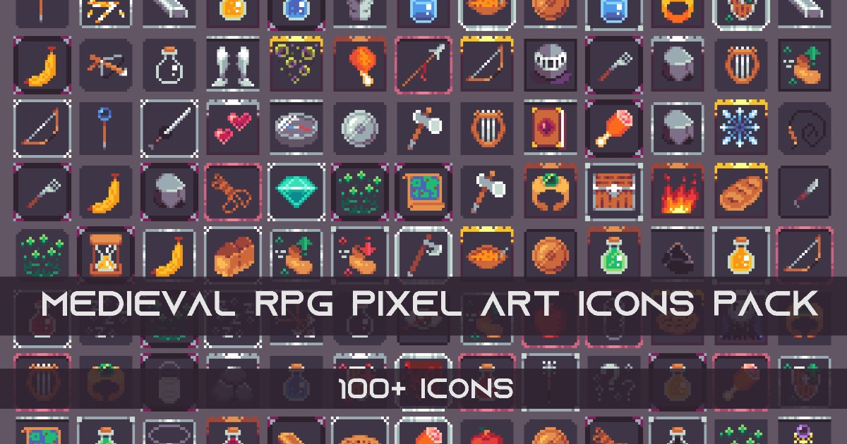 Medieval RPG Pixel Art Icons Pack | 2D Icons | Unity Asset Store
