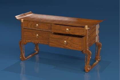 Korean Traditional Antique Wooden Desk