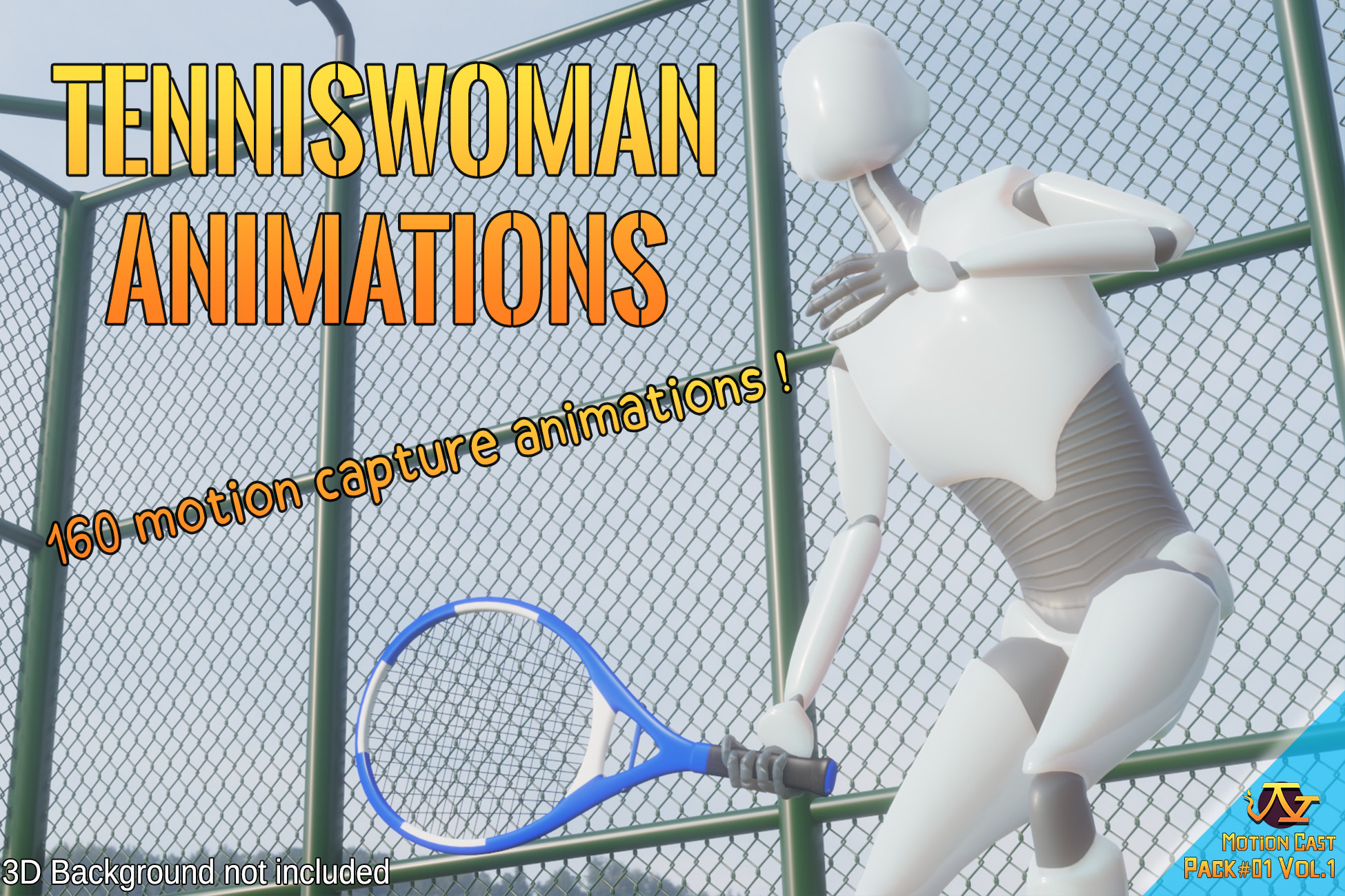 Tenniswoman animations (Motion Cast#01 Vol.1)