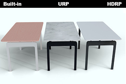 Modern Rectangular Table 3 Color Variants