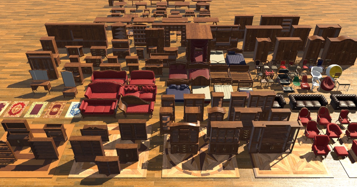 Furniture Pack Furniture Set 3d Furniture Unity Asset Store