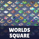 Worlds Square - Low Poly 3D Models Pack