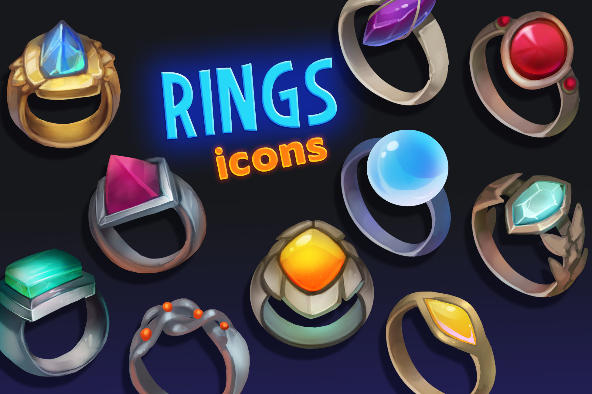 Rings Icons Pack | 2D Icons | Unity Asset Store
