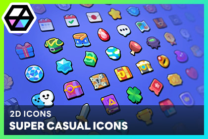 2D Icons - Super Casual Icons