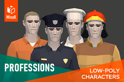 Professions - Low-poly characters