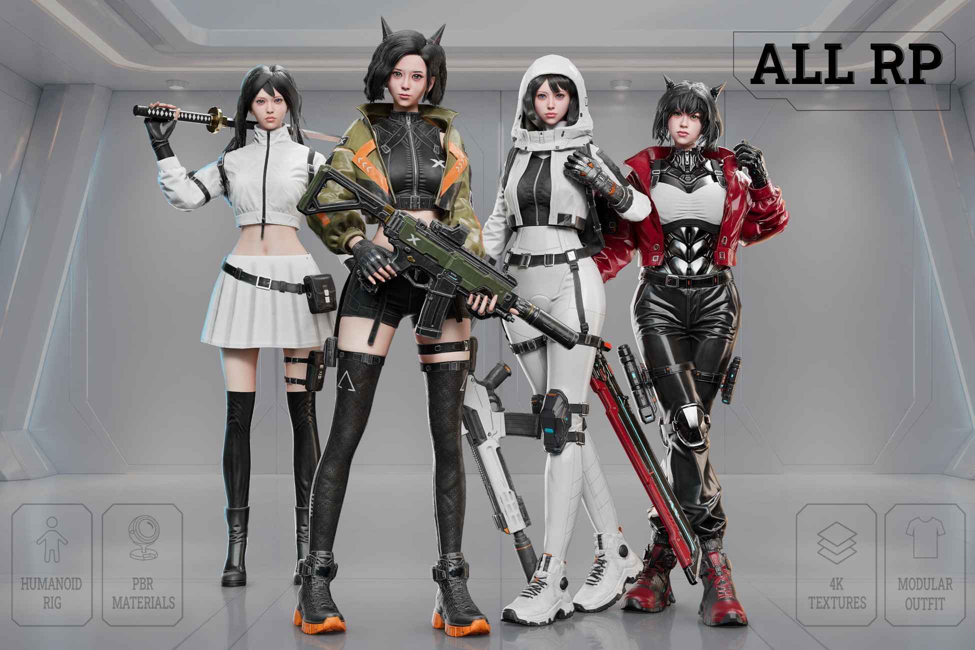 Cyberpunk & Sci‑Fi Female Operatives - Volume 1