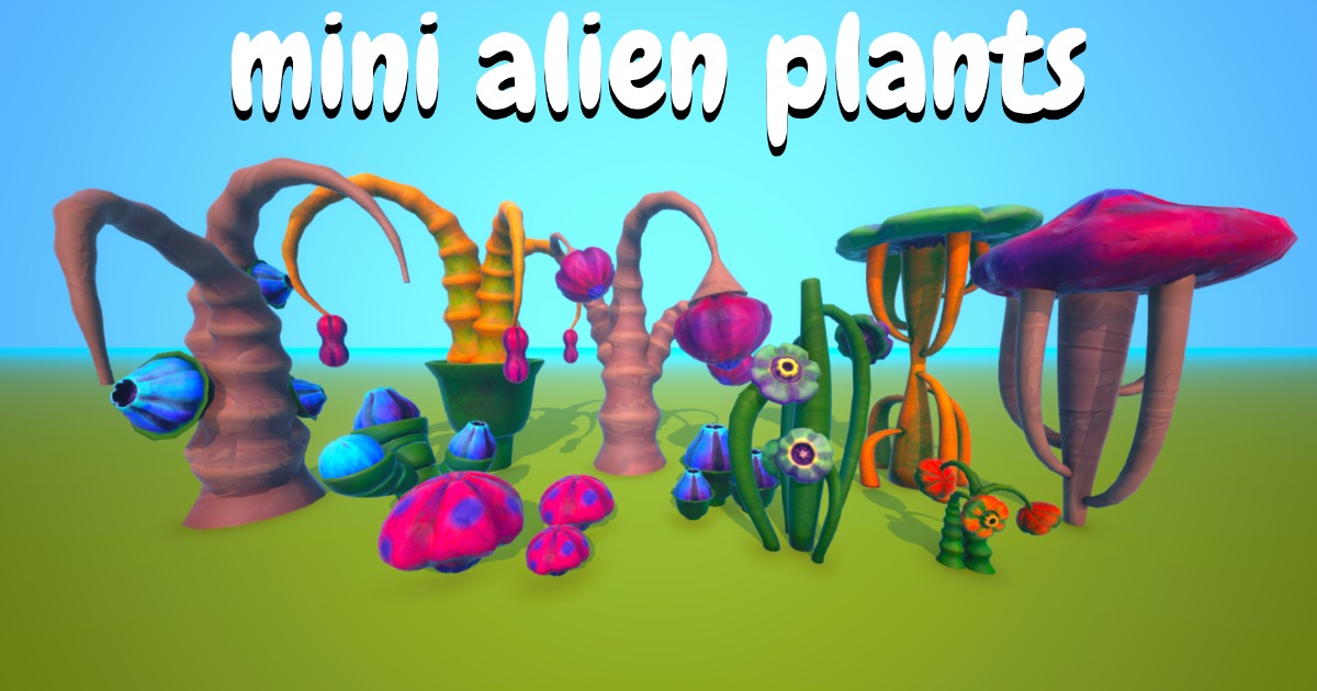Mini Modular Alien Plants | 3D Plants | Unity Asset Store