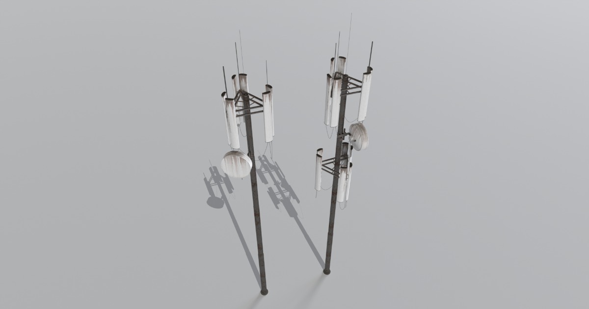 Old and Rusty Cell Towers 2 | 3D Exterior | Unity Asset Store