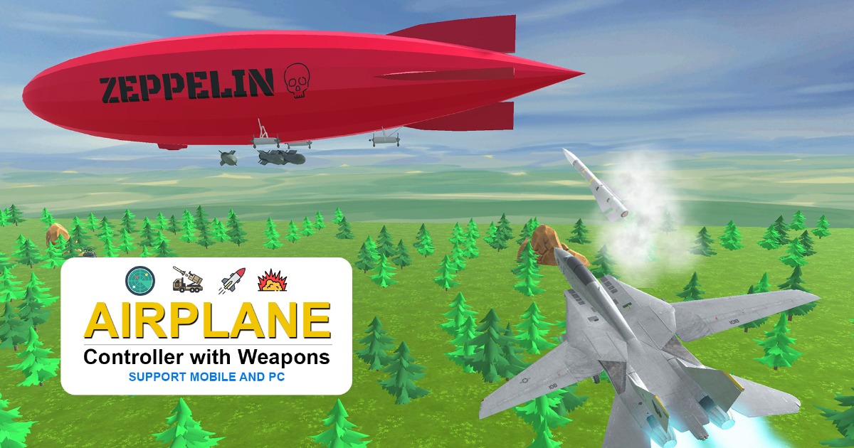 Airplane Controller with Weapons for Mobile and PC Systems Unity Asset Store