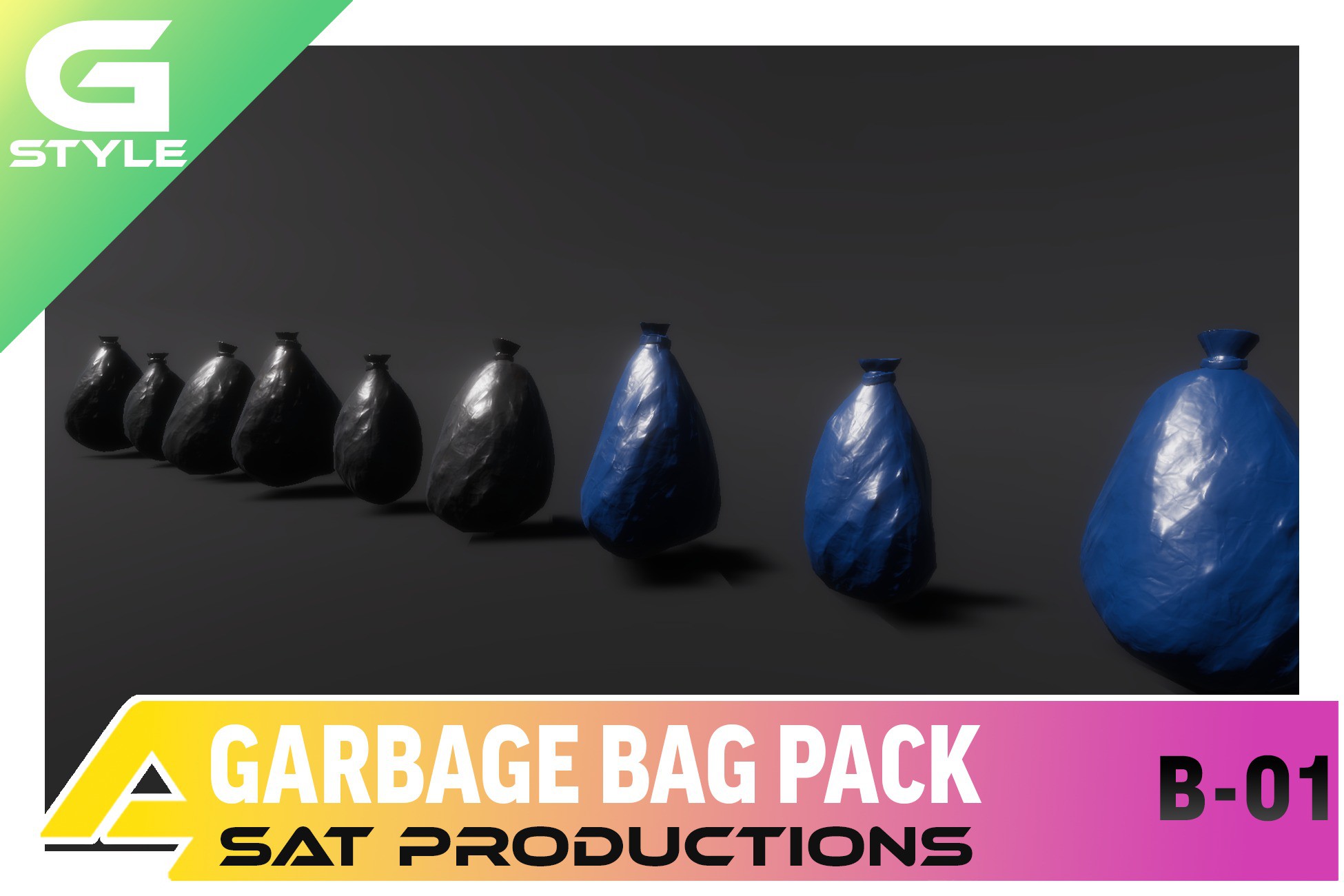 Garbage Collection Unity Garbage Bag Pack | 3D Exterior | Unity Asset Store