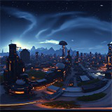 HDRI 3D Urban Panoramic Spherical Map 3
