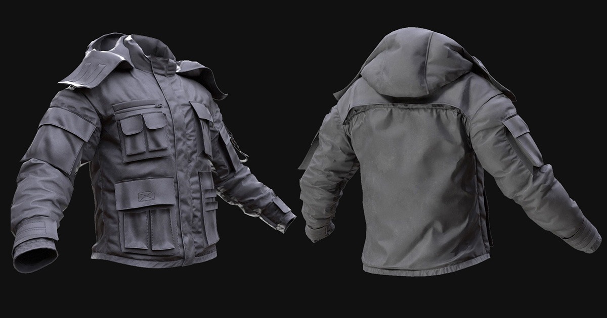 8 Military Jacket - Male/Female - Rigged Humanoid Skeleton | 3D ...