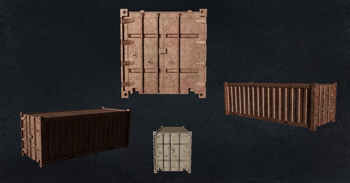 Industrial Container Ship Series CargoVan GR01 - N1 | 3D Industrial ...