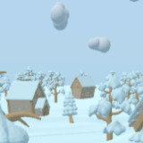 Cozy Snowy Environment - Low Poly