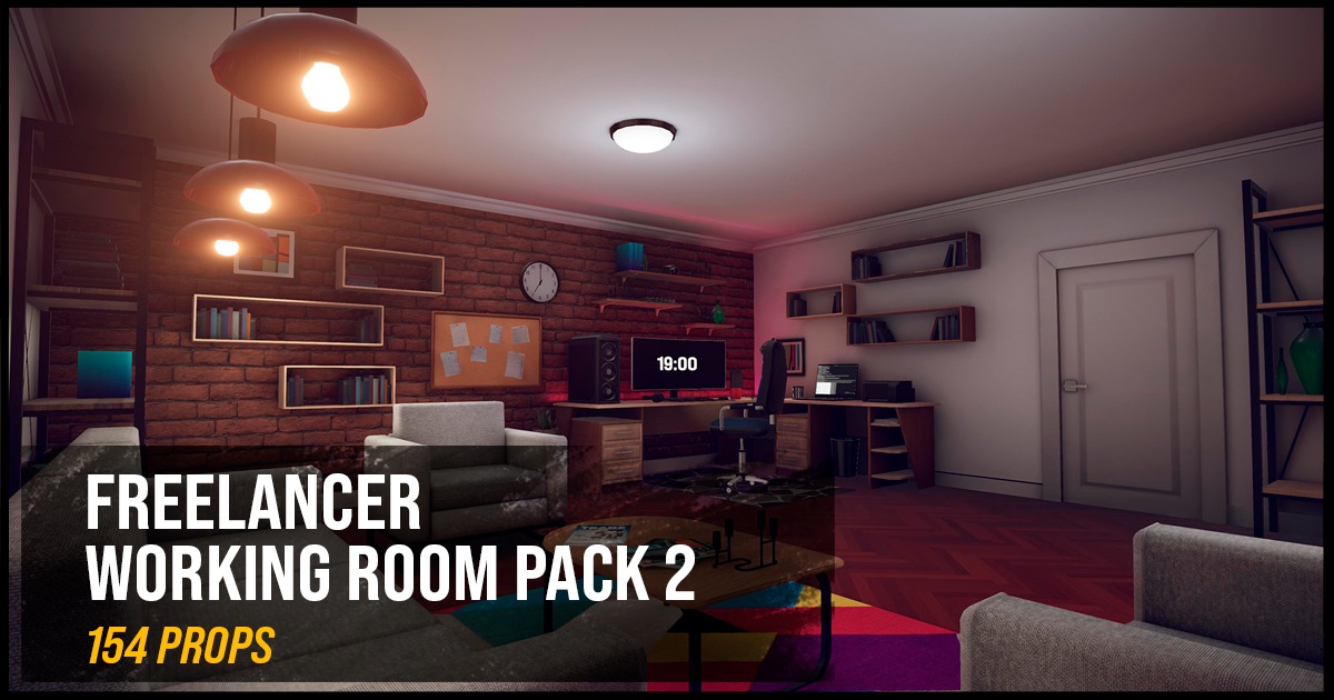 Freelancer Working Room 2 | 3D Environments | Unity Asset Store