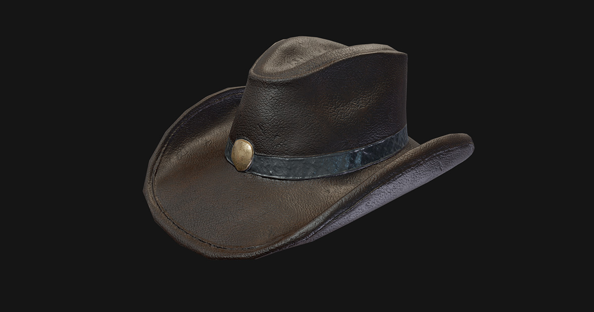 Leather Cowboy Hat – Game-Ready 3D Model | Props | Unity Asset Store