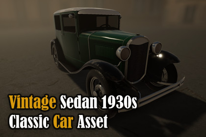 Vintage Sedan 1930s – Classic Car Asset