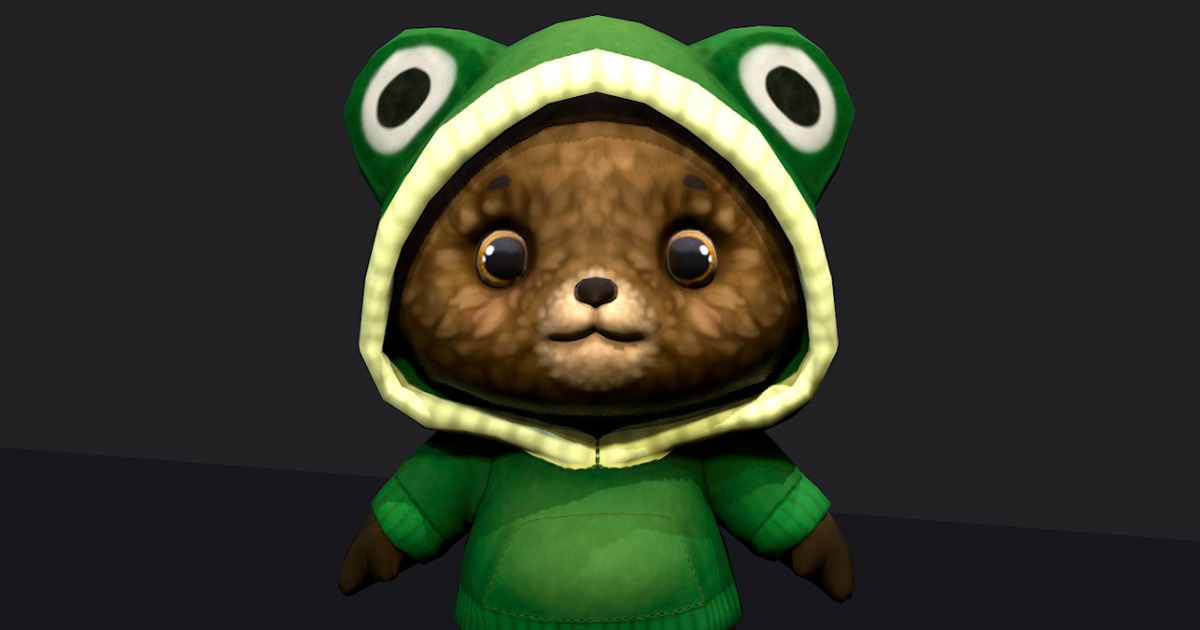 Red Bear Unity Model Bear in hoodie | 3D Animals | Unity Asset Store