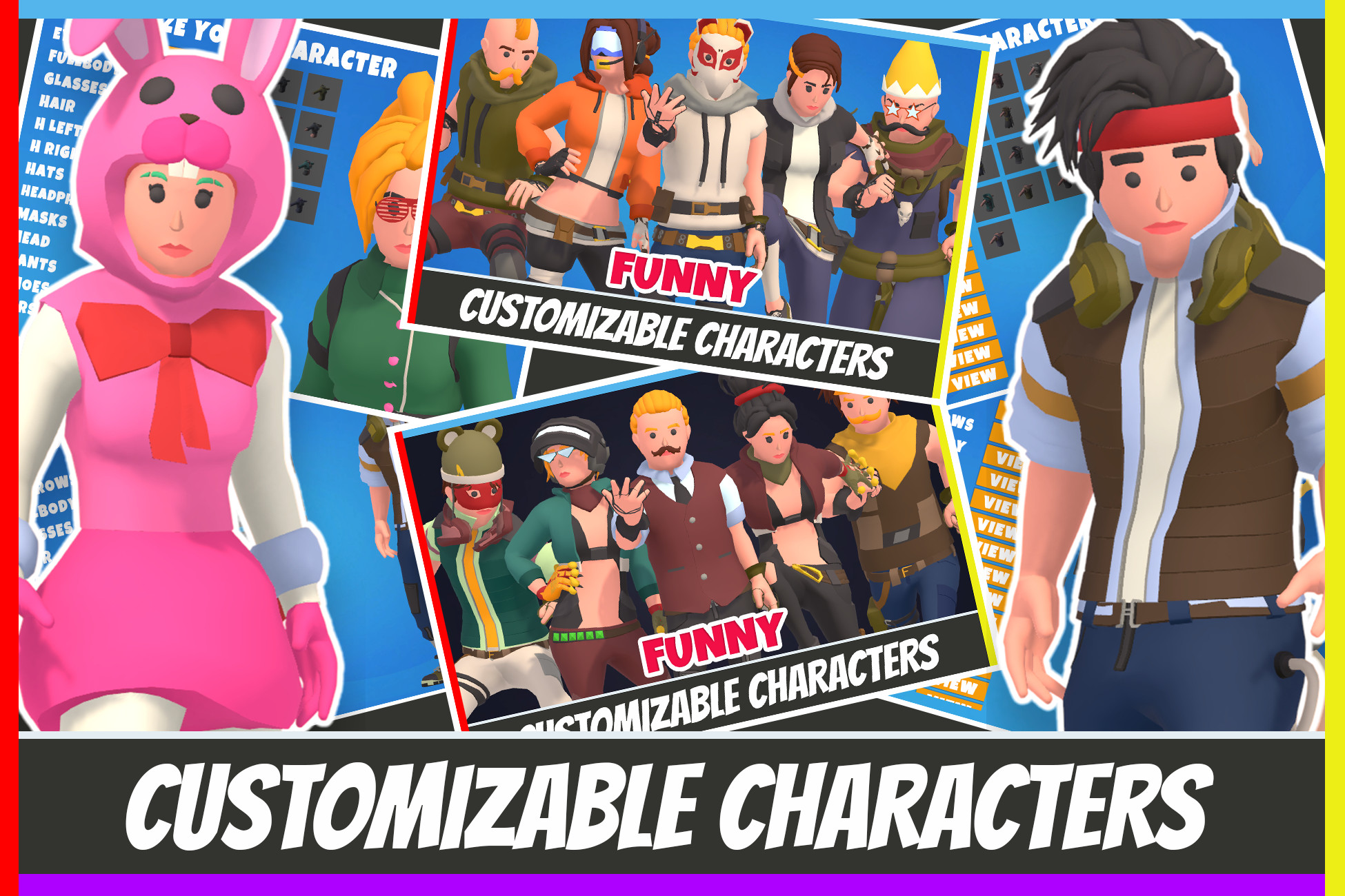 Customizable 3D Funny Characters Pack Vol 2 | 3D Humanoids | Unity ...