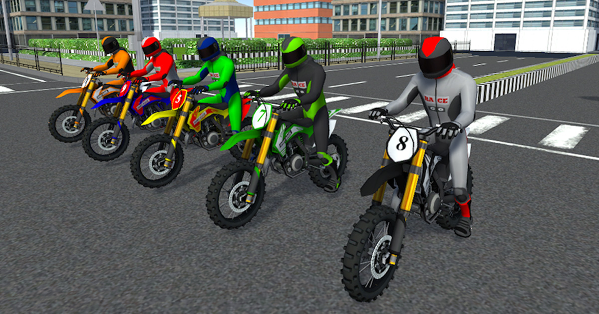 5 Low Poly Dirt Bike With Rider | 3D Land | Unity Asset Store