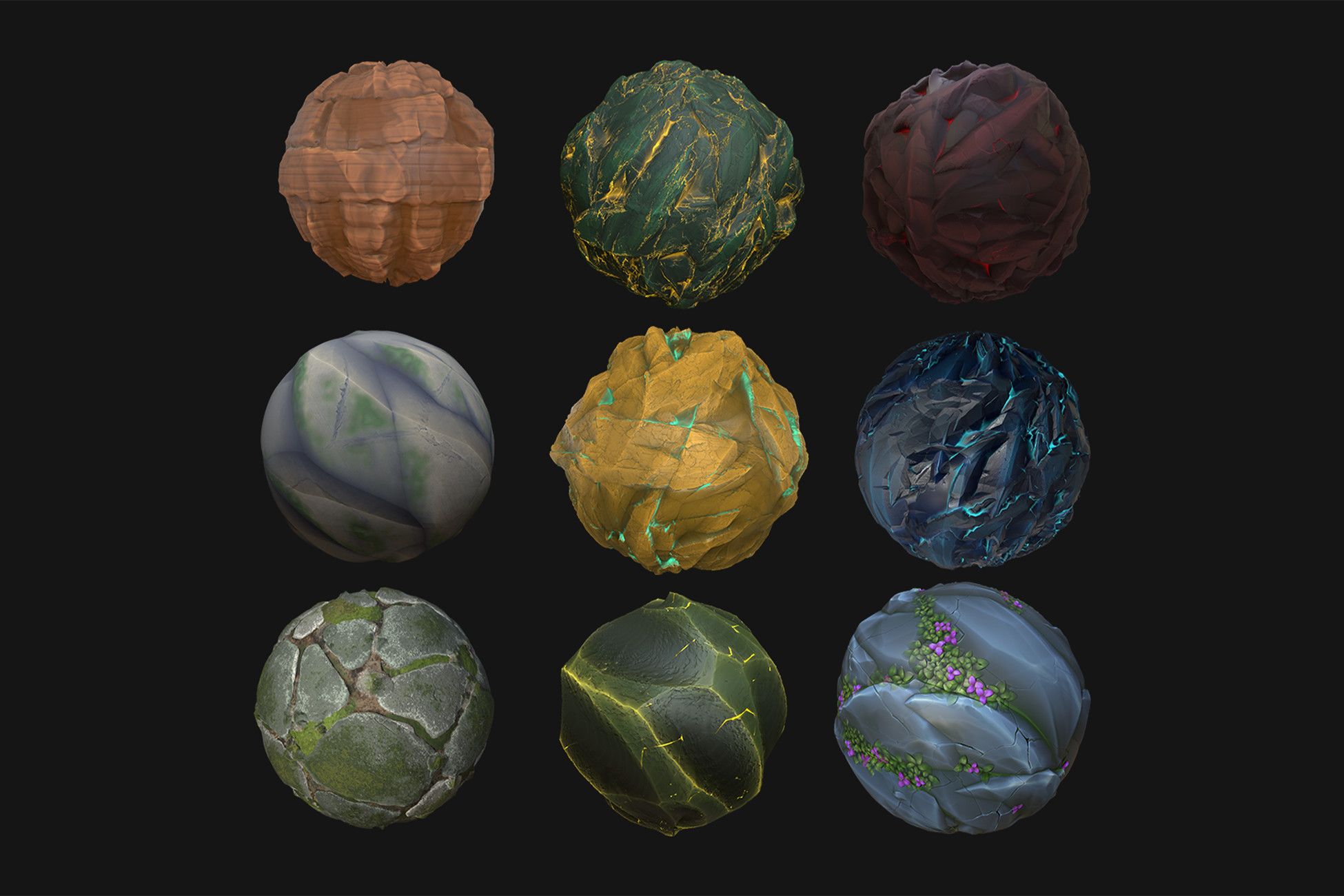 Pack Stylized Texture 1 | 2D Stone | Unity Asset Store