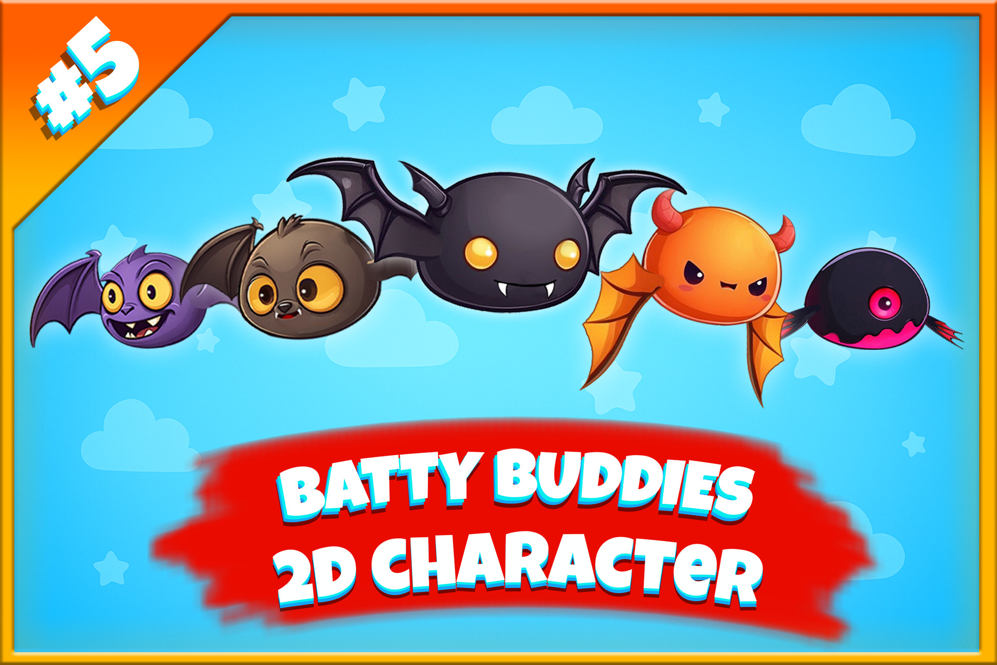 BATTY BUDDIES 2D Animated Character by ARTAPEX STUDIO