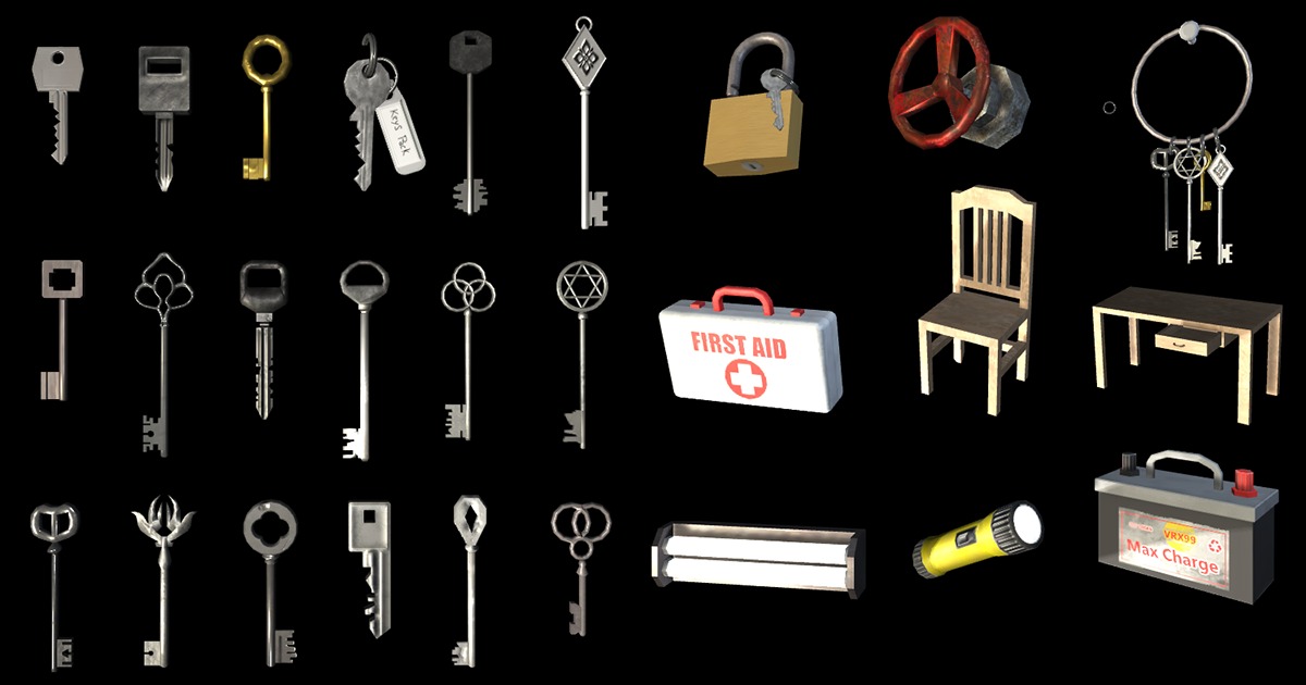 Keys Pack v.2.94 | 3D Props | Unity Asset Store