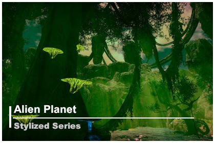Alien Planet – Bioluminescent Environment Pack