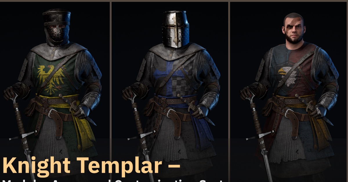 Templar Knight Ac Unity Prolouges Knight Templar Collection | Characters | Unity Asset Store